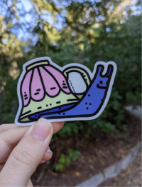 Teacup Snail Weatherproof Sticker